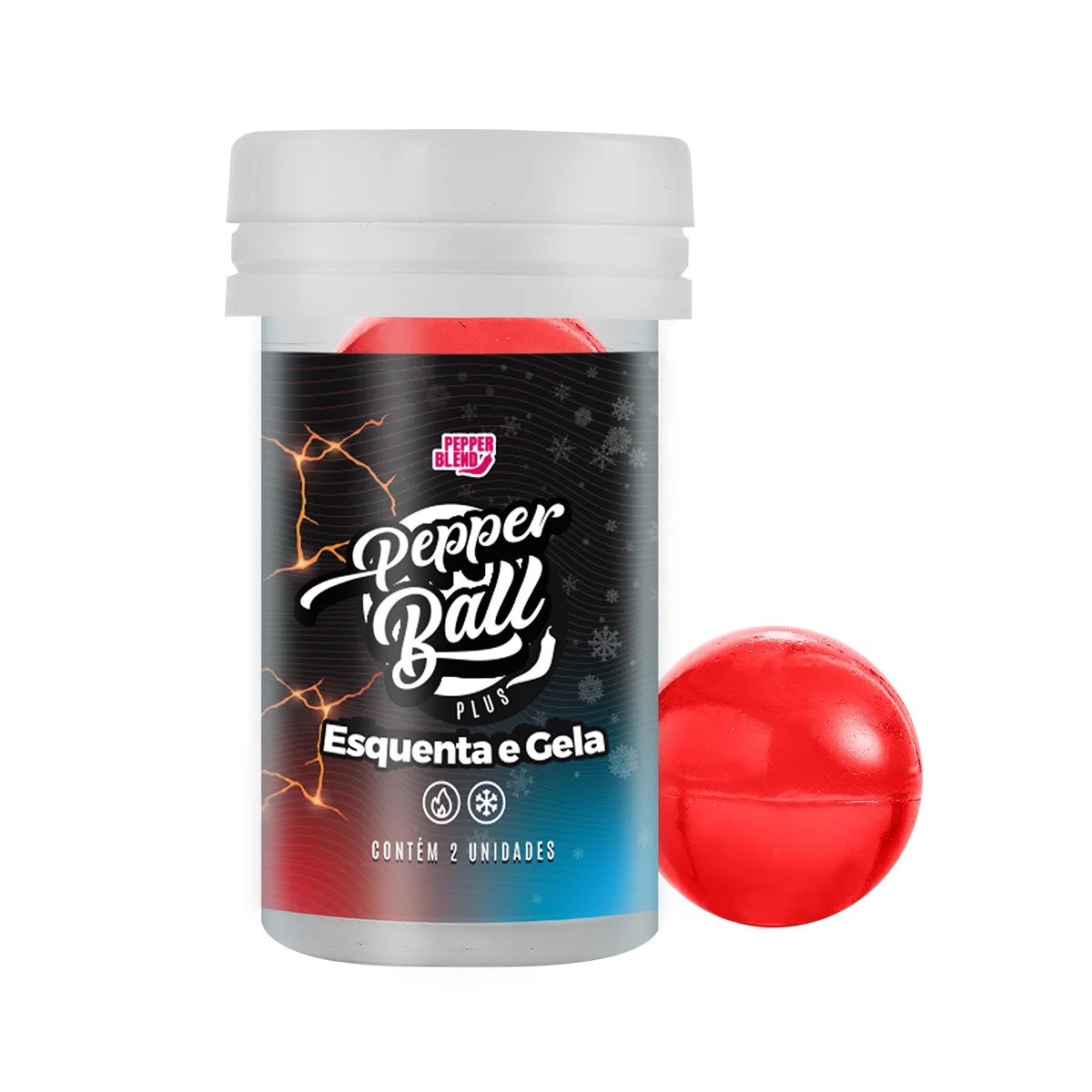 Bolinha Explosiva Esquenta e Esfria- Introduzidas no Canal Vaginal ou Anal – Tornam a Penetração mais Prazerosa para o Homem – 2 Bolinhas