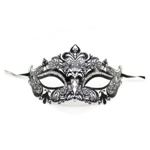 Máscara Sexy em Metal com Strass e Tiras para Amarrar — Ajuste Regulável - Ideal para Fantasia e Sedução - (Alta Qualidade)