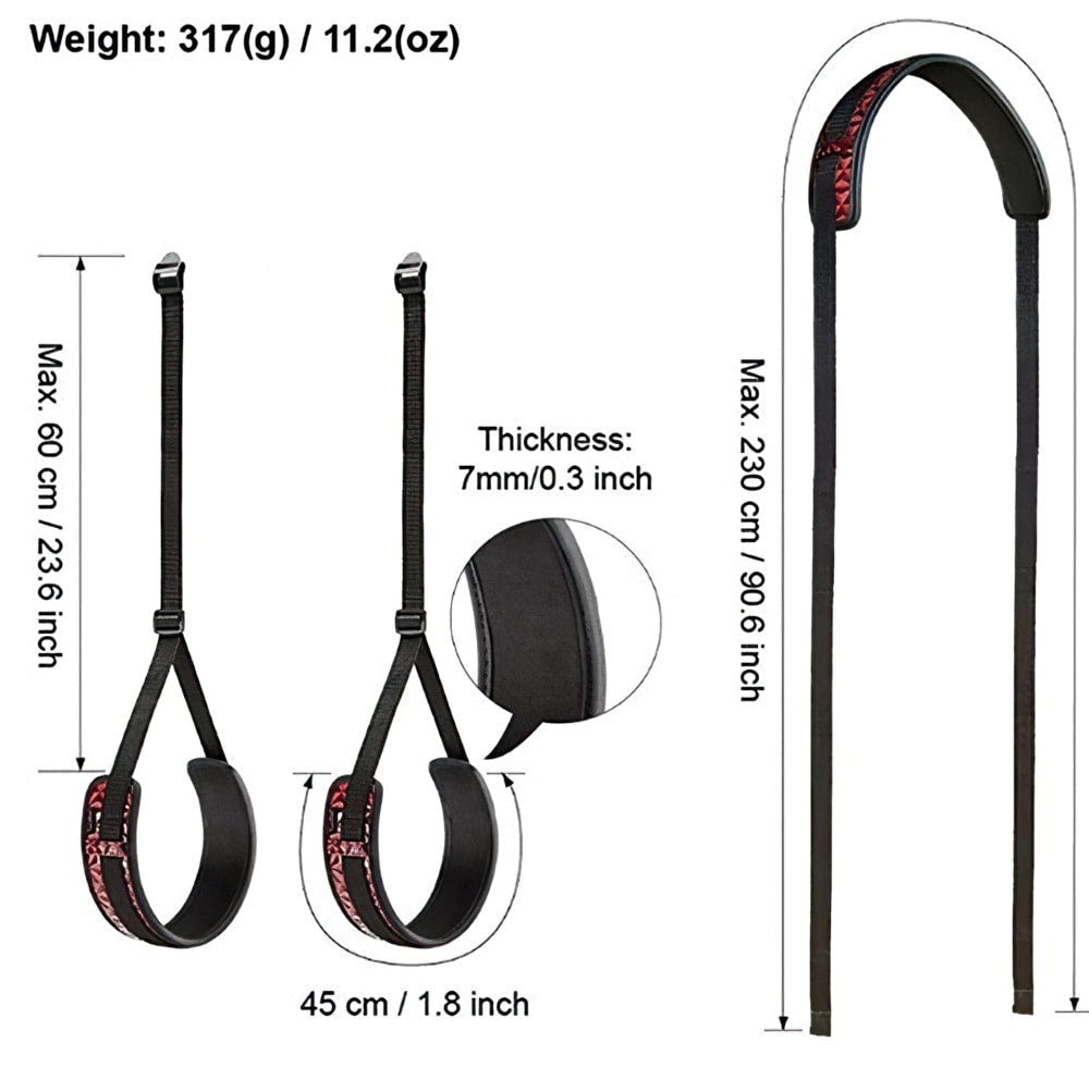 Cinta para Ajuste de Posição – Acessório BDSM – Prende as Mãos e os Pés – Mantém a Pessoa Presa – Cinta Possui Regulagem para Diversos Tamanhos – Feito em Couro Sintético – Muito Resistente