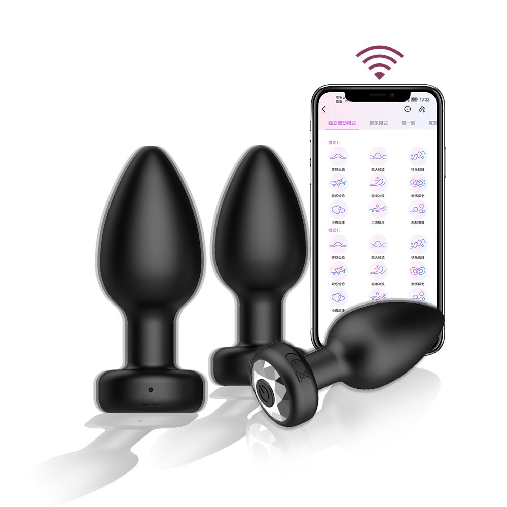 Plug Anal Vibratório – Feito em Silicone – Controlado por Aplicativo – 10 Modos de Vibração – Recarregável – Resistente a Água – Controlado de Qualquer Distância – Android e IOS – App Love Spouse – Tamanho M – 9cm x 3,5cm