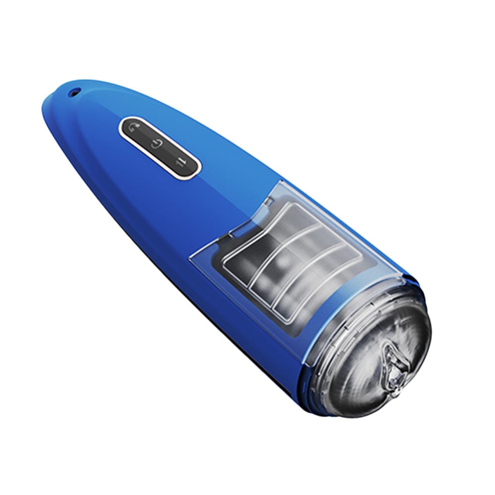 Máquina Masturbadora Masculina Recarregável com 6 Modos de Vai e Vem + Rotação —  Interior Super Texturizado – 18 cm Penetráveis- Toque Macio (TPE/Silicone)