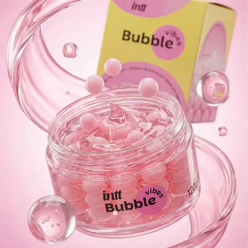 Lubrificante Beijável Bubble Vibes – Possui Esferas em Gel – Esferas causam Efeito Vibrante Extra Forte e Aquecimento – Sabor e Aroma de Chiclete – 120g