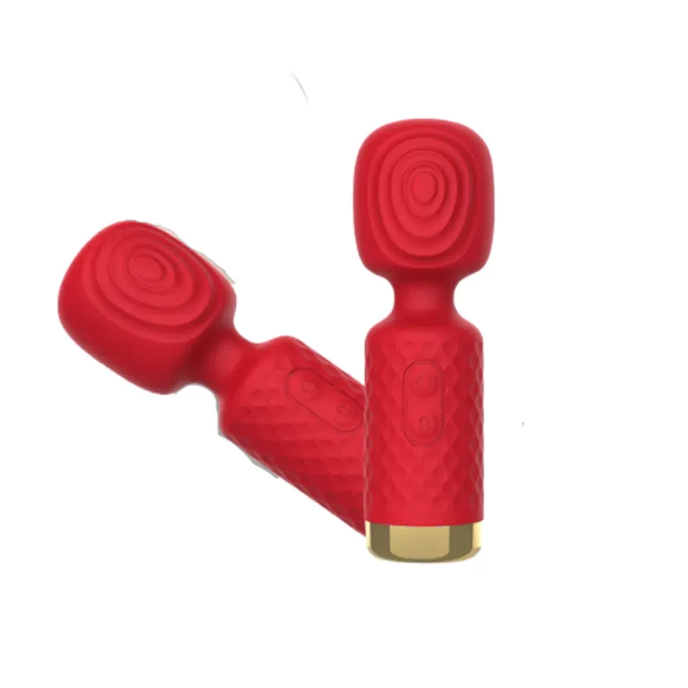 Mini Varinha Magica – Silicone Aveludado – Ponta Flexível que Gira em 360 Graus – 10 Modos de Vibração – Recarregável via USB – Resistente a Água – Cor Vinho