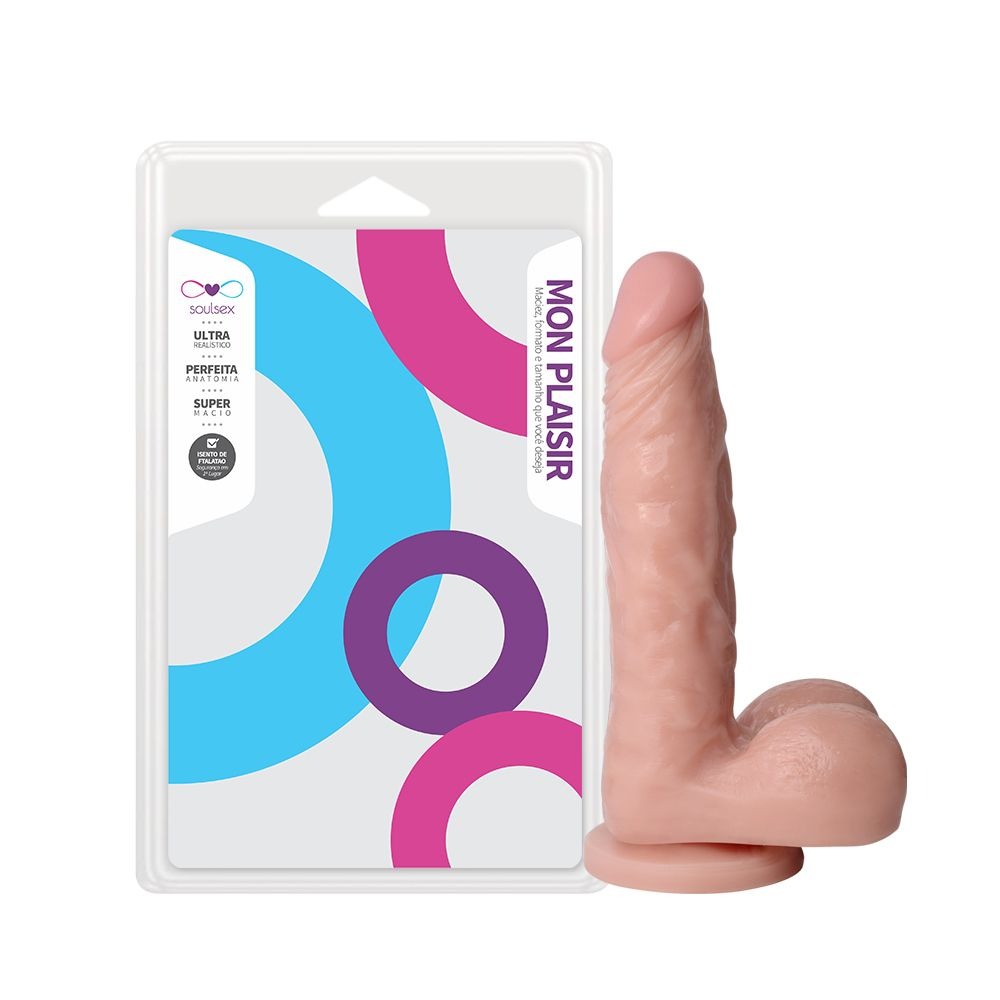 Pênis de Borracha com Escroto e Ventosa – Textura Realística e Flexível – Veias e Glande Destacadas - 19,3cm Comprimento x 4,7cm Largura 5 Pênis de Borracha com Escroto e Ventosa – Textura Realística e Flexível – Veias e Glande Destacadas – 19,3cm Comprimento x…