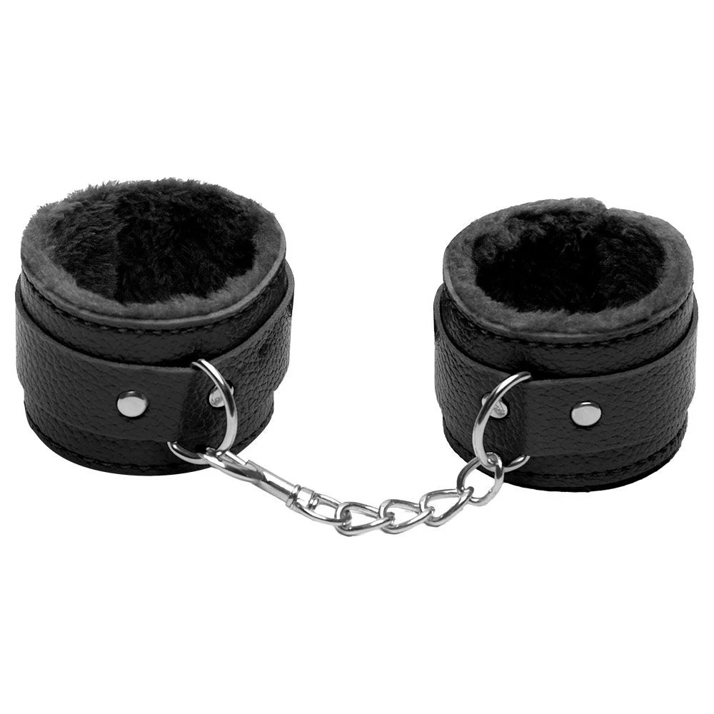 Algema em Couro Sintético com Pelúcia – Tamanho Regulável – Resistente – Não machuca o Pulso