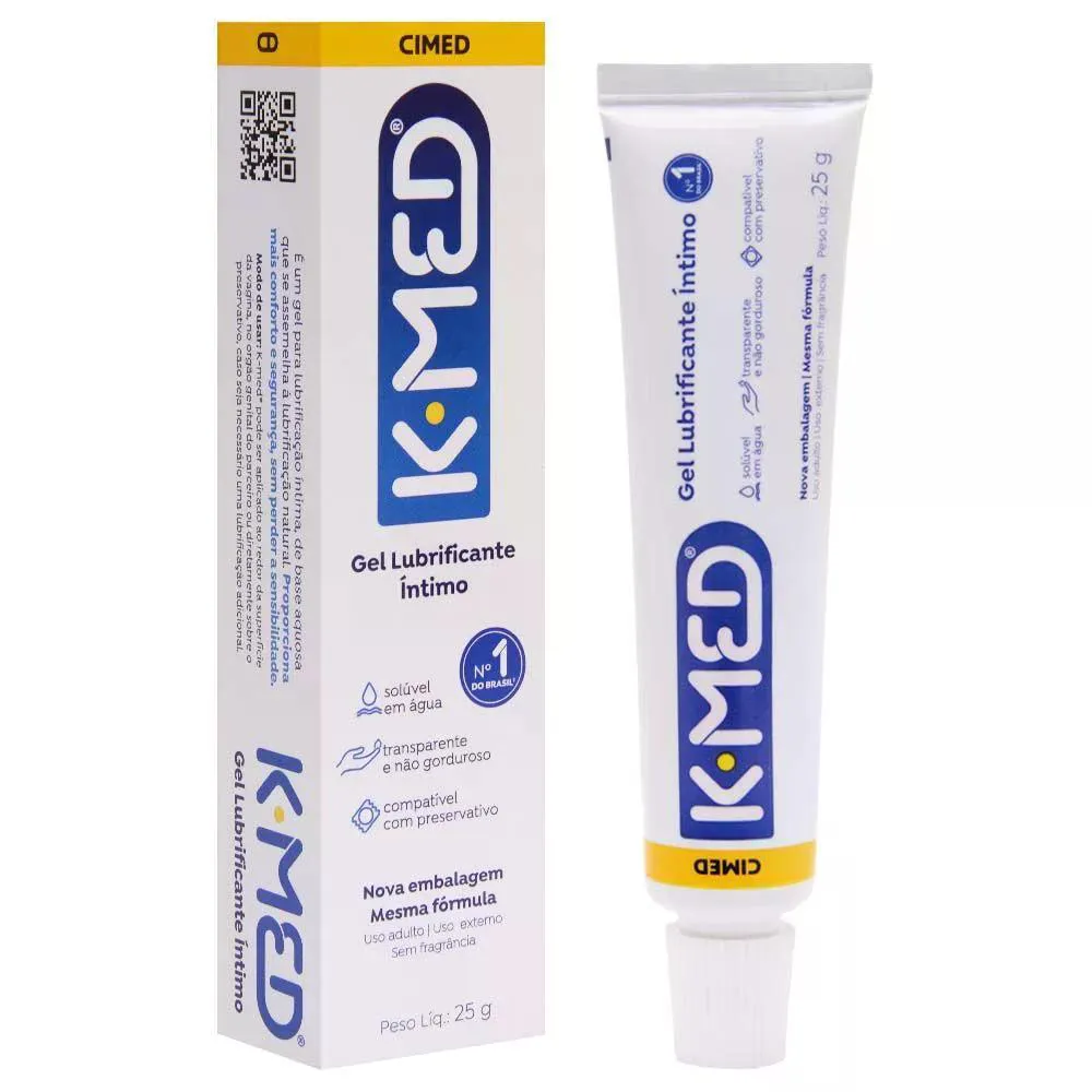 Lubrificante Íntimo K-med Neutro – Textura Leve – Deslizamento Suave e Mais Conforto na Penetração – 25g (Pequeno)