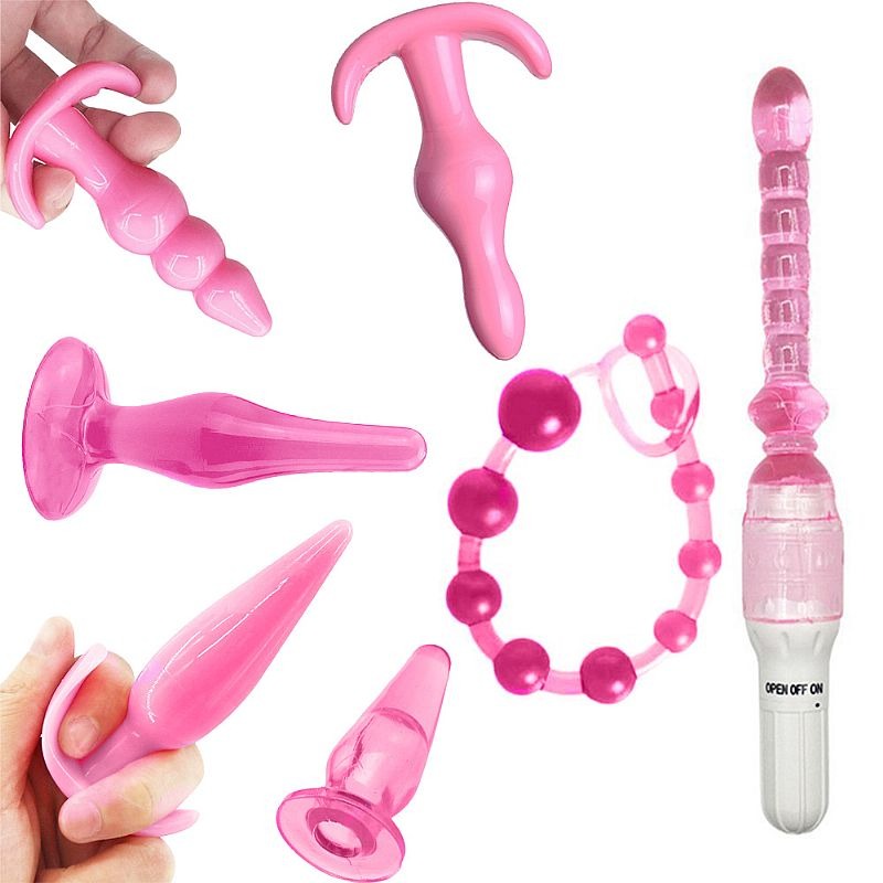 Kit Anal com 7 Peças no Total – 6 Plugs Anais - 1 Vibrador (Utiliza 1 Pilha AA) - Silicone Macio e Flexível – Medidas Variadas Contendo Peças do P ao G - Kit Voltado para Pessoas Iniciantes ou já Praticantes 3 Kit Anal com 7 Peças no Total – 6 Plugs Anais - 1 Vibrador (Utiliza 1 Pilha AA) - Silicone Macio e Flexível – Medidas Variadas Contendo Peças do P ao G - Kit Voltado para Pessoas Iniciantes ou já Praticantes - Imagem 3