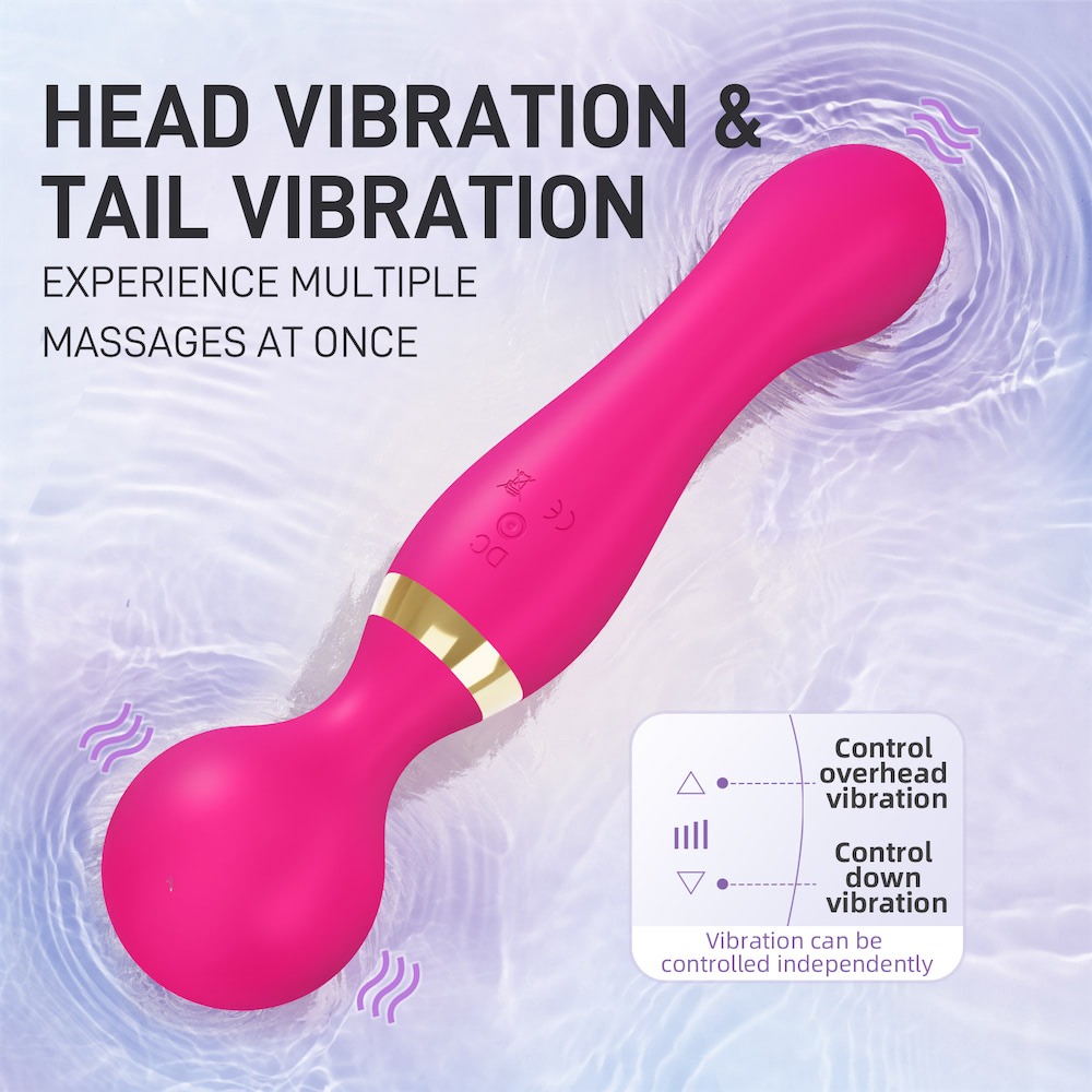 Vibrador Varinha Mágica - Dupla Estimulação Ponto G e Clitóris - 20 Modos de Vibração - 8 Níveis de Velocidade - Recarregável - Resistente a Água 6 Vibrador Varinha Mágica - Dupla Estimulação Ponto G e Clitóris - 20 Modos de Vibração - 8 Níveis de Velocidade - Recarregável - Resistente a Água - Imagem 6